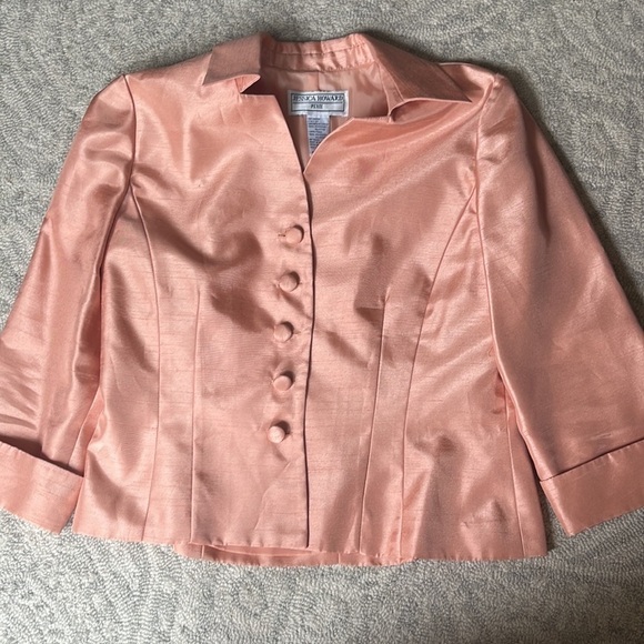 Woman's Vintage Peach Skirt Suit Size 12 Petite - Picture 2 of 7